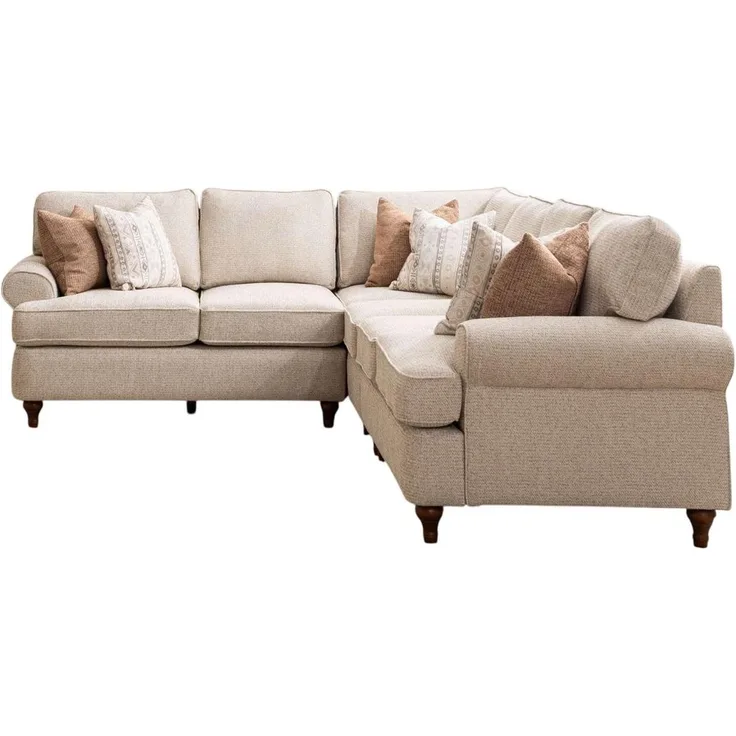 JVmoebel Ecksofa Beiges L-Form, 5-teiliges modernes Sofa mit hoher Komfort, Made in Europa, 305 cm x 245 cm