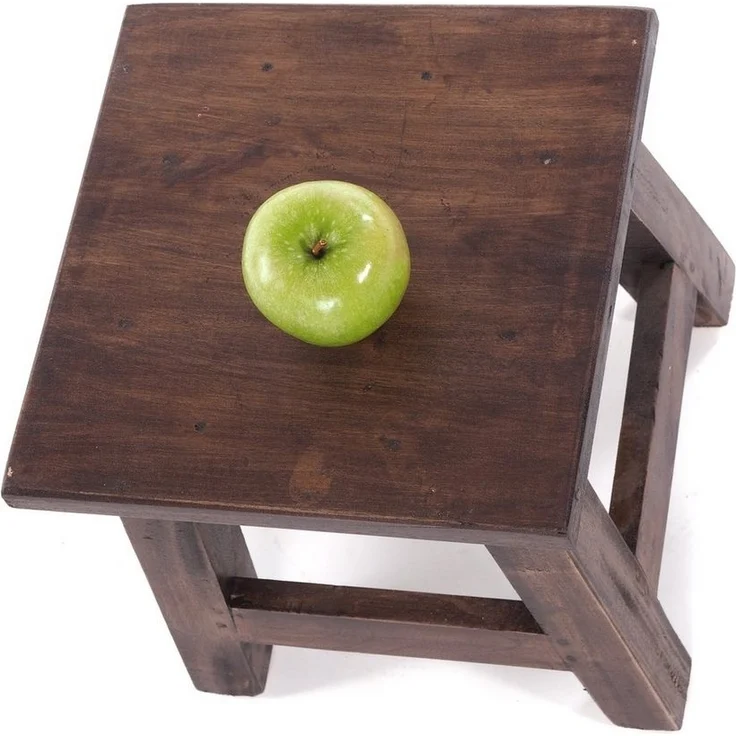 DESIGN DELIGHTS Hocker Fusshocker PALO, 27x26cm (HxB), rustikaler Holzhocker Massivhocker – Bild 3