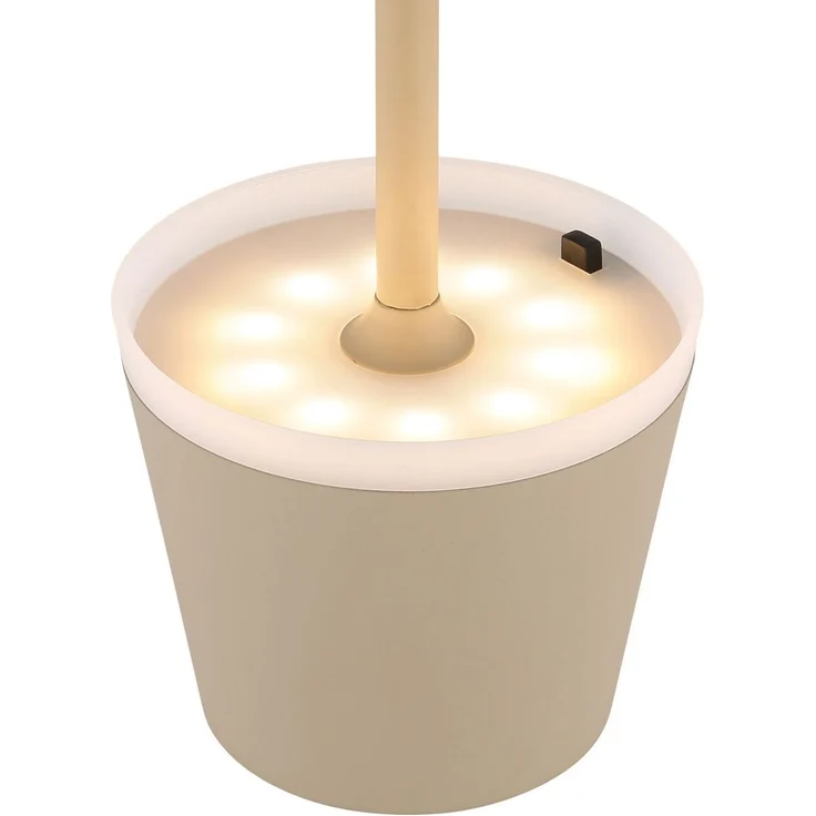 Tischlampe Kabellos Solar Akku Tischleuchte Außen Solarleuchte Braun 36637S – Bild 6