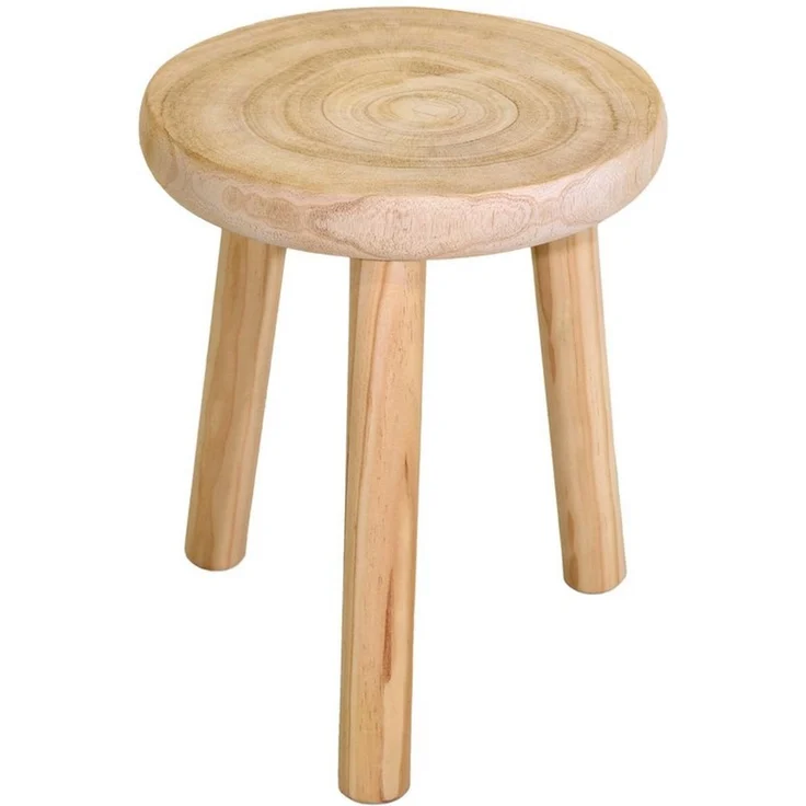 Spetebo Blumenhocker aus Holz mit 3 Beinen - rund naturbelassen (Größe wählbar, 1 St, Ø 30 cm / Ø 35 cm), stabiler Stand auf 3 Beinen – Bild 5