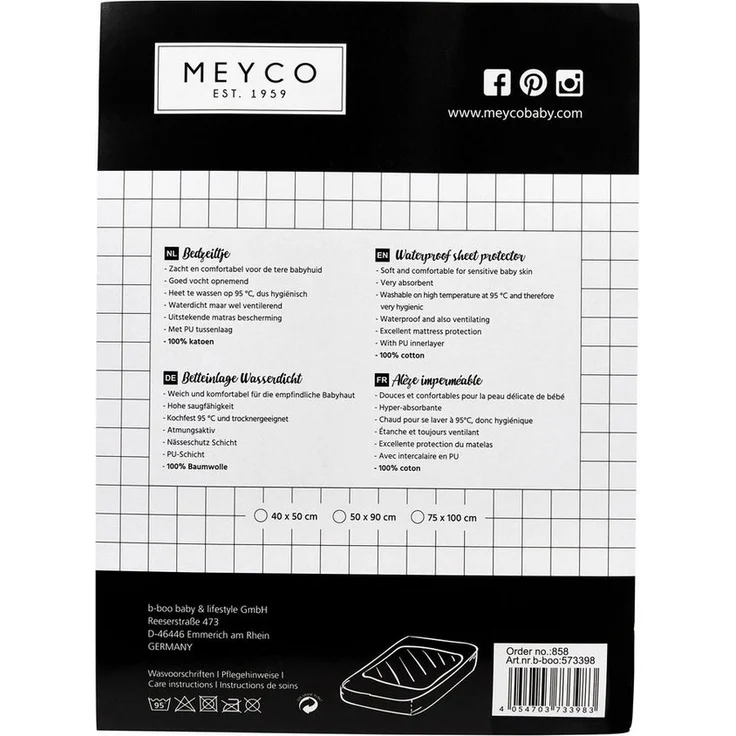 Meyco 573098 Bettplane, Wiege, Weiß – Bild 2