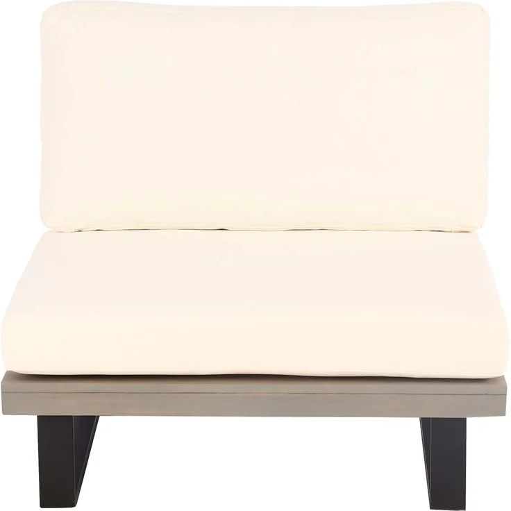 2er-Set Lounge-Sessel HWC-H54, Garten-Sessel, Spun Poly Akazie Holz FSC-zertifiziert Alu ~ grau, Polster cremeweiß – Bild 7