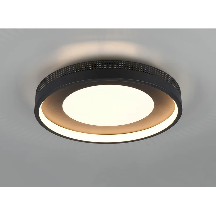 Moderne LED Deckenleuchte SOLEA getrennt schaltbar, Schwarz Ø 40cm – Bild 1