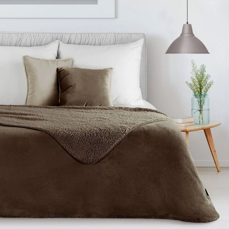 Wohndecke TEDY warme Decke für Herbst & Winter, Eurofirany, Teddy-Fleece, kuschelige Sofadecke, Sesselschoner, Extra weich – Bild 3