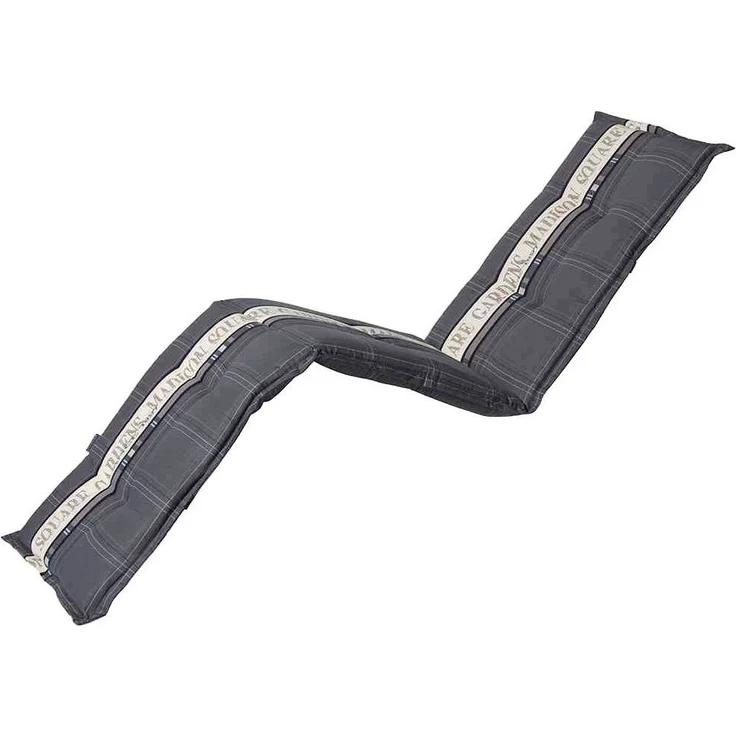 Madison Liegenauflage, Baumwollmischgewebe grau, 190 x 65 x 8 cm – Bild 3