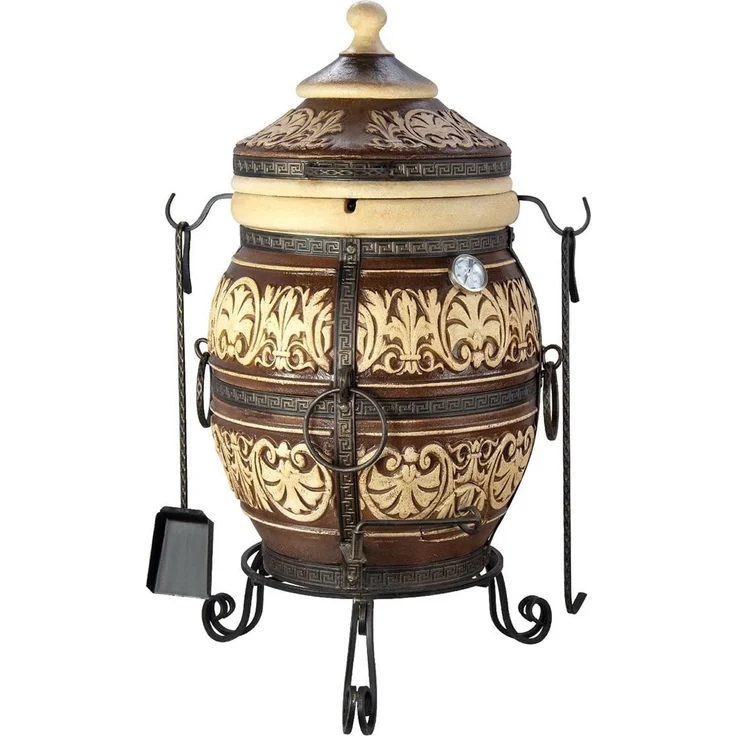 Tandoor Salam aus Schamott mit Zubehör Premium 9-teilig – Bild 3