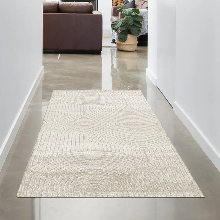 Carpetia Designteppich Kurzflor Teppich mit 3D-Effekt, rechteckig, Höhe: 14 mm, weich, pflegeleicht und für Fußbodenheizung geeignet – Bild 2