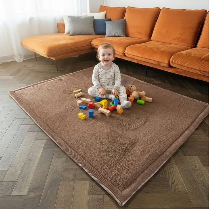 Vimoda Kinderteppich Spielmatte, Krabbelmatte, [3 cm] rutschfest weich & dick, rechteckig, Höhe: 30 mm, Krabbelmatte Baby, kinderzimmer, Spielzimmer