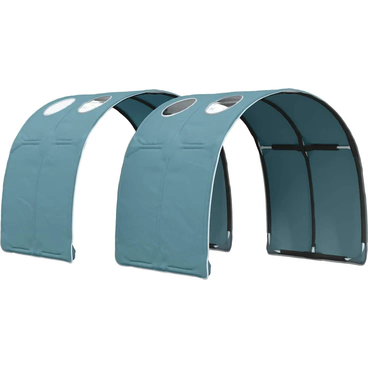 vidaXL Bettunnel 2 pcs Himmelblau 211 x 67,5 x 2 cm Polyester 893709 – Bild 2