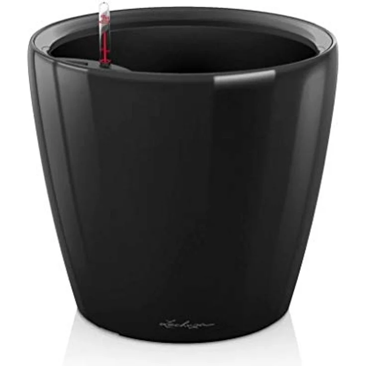 LECHUZA CLASSICO Premium LS 28 schwarz hochglanz 16049 – Bild 1