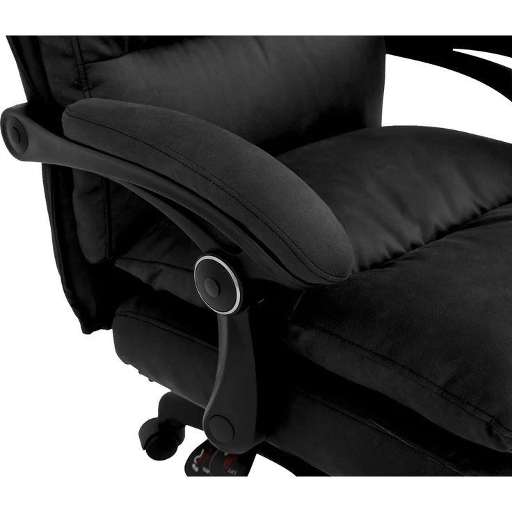 Venda 'ELIAS' Chefsessel, Stoff anthrazit, 71 x 118 x 70 cm, Relaxfunktion mit Beinauflage und Belastbarkeit 140 kg – Bild 9