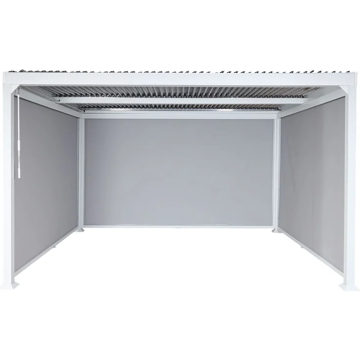 Mendler 'HWC-L41' Pergola mit 3 Seitenwände, Metall weiß, 3x3,7 m – Bild 7