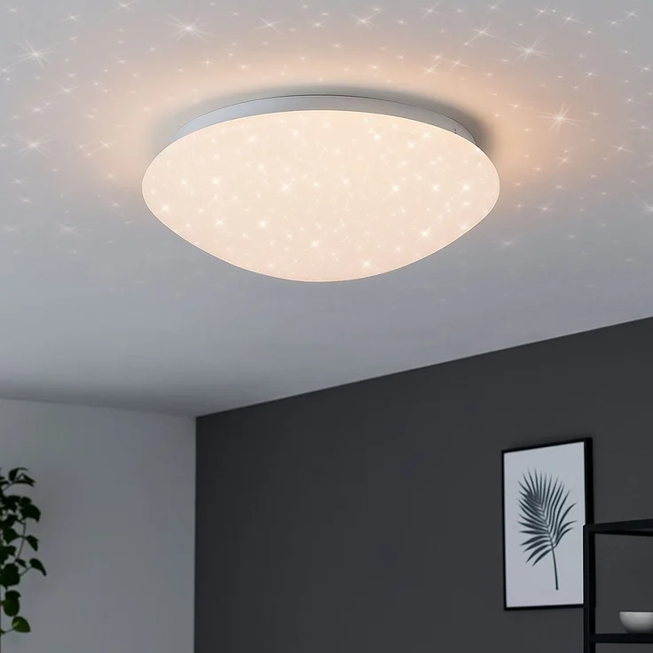 LED Deckenleuchte, Sterneneffekt, CCT, dimmbar, IP44, D 38,5 cm – Bild 3