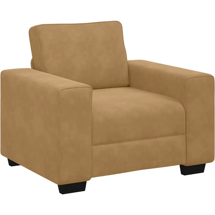 vidaXL Sessel Braun 100x77x82 cm Samt 4105254 – Bild 1