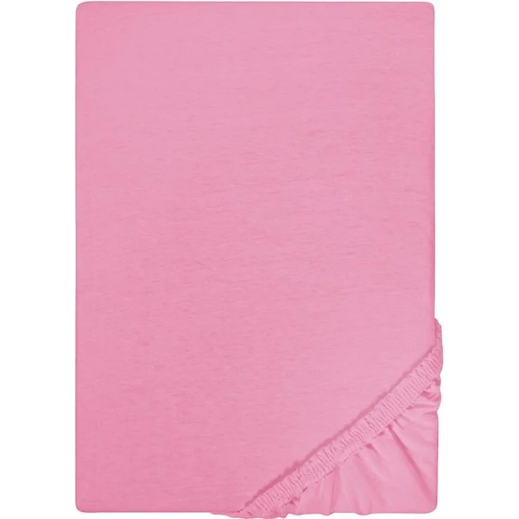 Biberna Jersey-Spannbetttuch, 100 % Baumwolle, Pink, 1x 140x200 cm - 160x200 cm – Bild 4