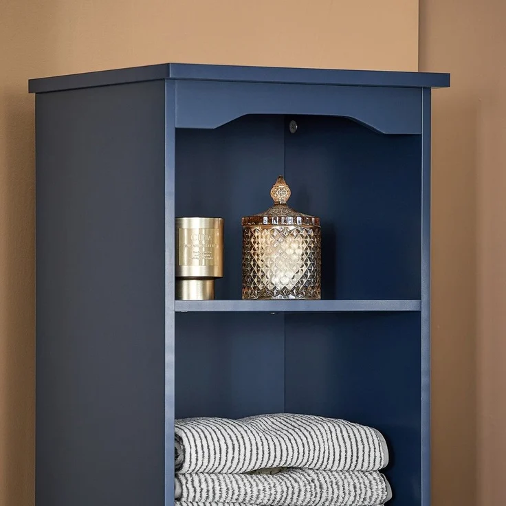 SoBuy BZR112-B Badezimmer-Hochschrank, MDF, Lackiert, Dunkelblau, 30 x 180 x 30 cm – Bild 10