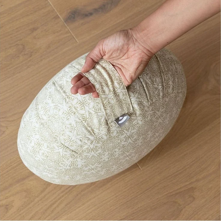 bodhi Meditationskissen Meditationskissen ZAFU, 38x20 cm Raja, taupe/silber – Bild 3