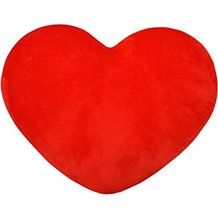 Herzkissen, Herz Kissen Kinderzimmer, Kuschelkissen Kinder Herzform Dekokissen Kopfkissen Kissen Zierkissen, Plüsch Kinderkissen für Kinderzimmer Sofa Dekoration (Rot,30 cm) – Bild 2