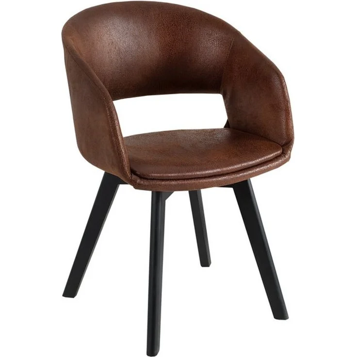 riess-ambiente Polsterstuhl NORDIC STAR antik braun / schwarz (Einzelartikel, 1 St), Esszimmer · Microfaser · Massivholz · mit Armlehne · Küche · Design – Bild 4