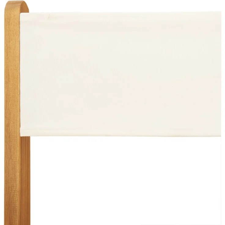 vidaXL Gartenstühle 6 Stk. Klappbar Cremeweiß Stoff und Massivholz 3214611 – Bild 8