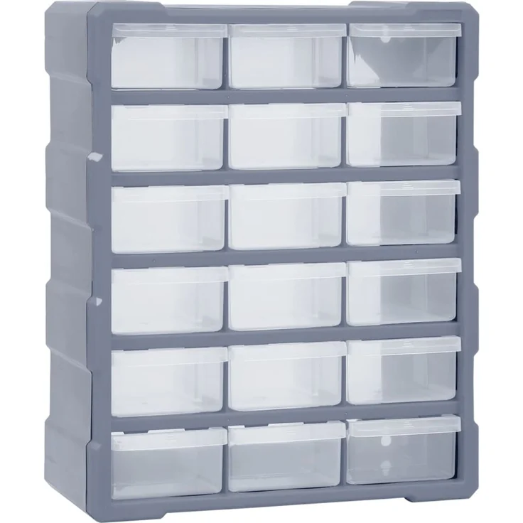 vidaXL Multi-Schubladen-Organizer 18 Schubladen 38x16x47 cm 149598 – Bild 1