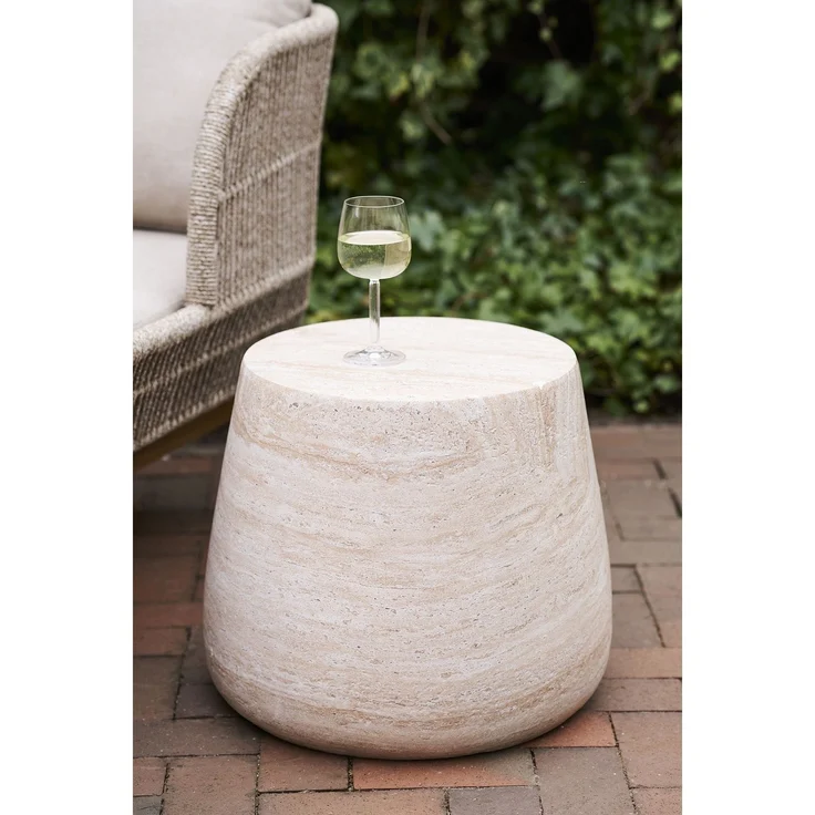Gartentisch >Bonn< in Fibreclay, natur - 47,5x41x47,5 (BxHxT) – Bild 6