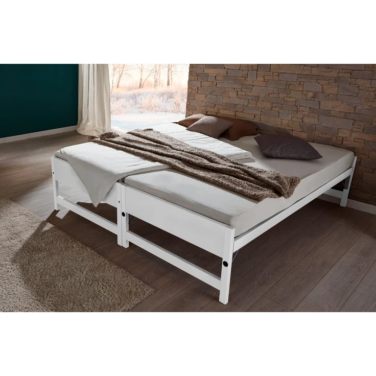 Hasena Gästebett Lido Weiß mit Aufklapp-Funktion Lattenrost Star U MDF weiss deckend – Function-Kids – Bild 3