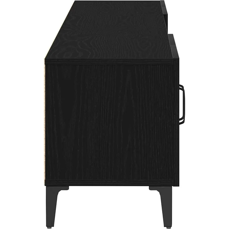 vidaXL TV-Schränk Schwarz Eichen-Optik 180 x 31,5 x 40 cm 862818 – Bild 7