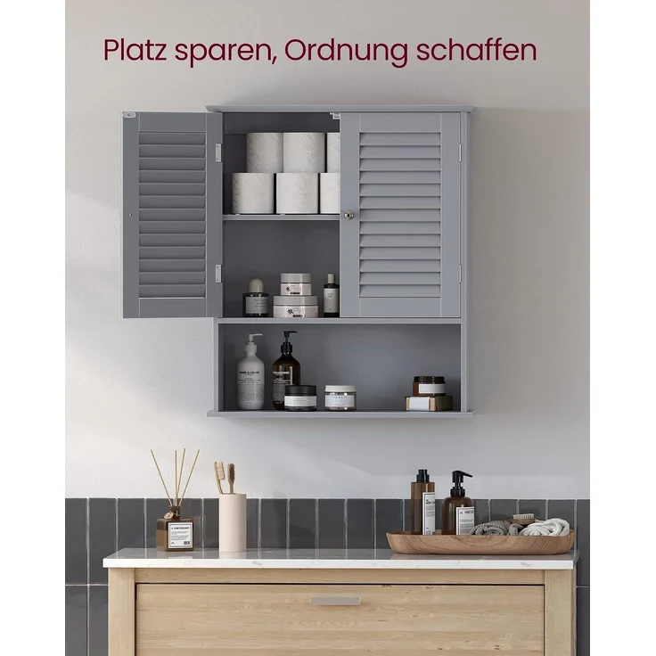 Vasagle Hängeschrank Badezimmerschrank Wandschrank, 20 x 60 x 70 cm – Bild 5