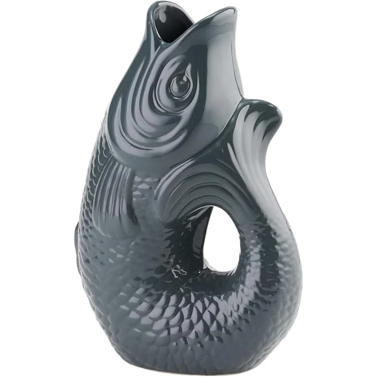Gift Company Monsieur Carafon Fisch Vase S grau 1 2 L – Bild 1