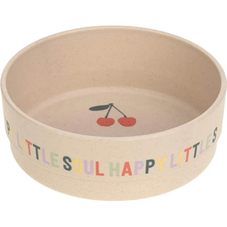 LÄSSIG Kinder Schüssel Schälchen Kindergeschirr ohne Melamin, BPA-frei, für Spülmaschine und Mikrowelle/Bowl Happy Fruits Cherry