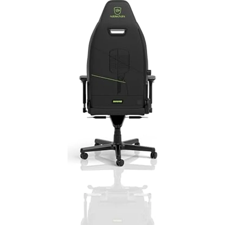 noblechairs LEGEND Gaming Stuhl - Shure Edition, ergonomischer Bürostuhl aus grauem PU-Leder, Kaltschaumpolsterung, bis 150 kg belastbar, 60-mm-Rollen für harte und weiche Böden – Bild 7