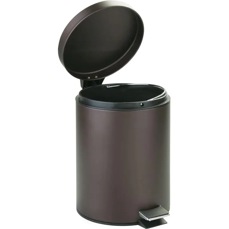 mDesign Tretmülleimer Abfalleimer Mülleimer Deckel Inneneimer 5L Metall Bronze