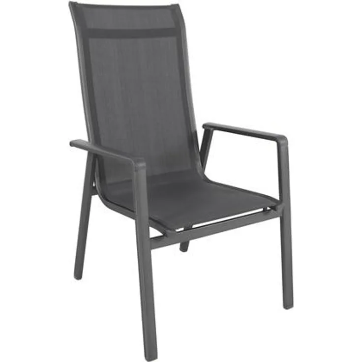 2er Set Kedline Stapelstuhl silberfarben