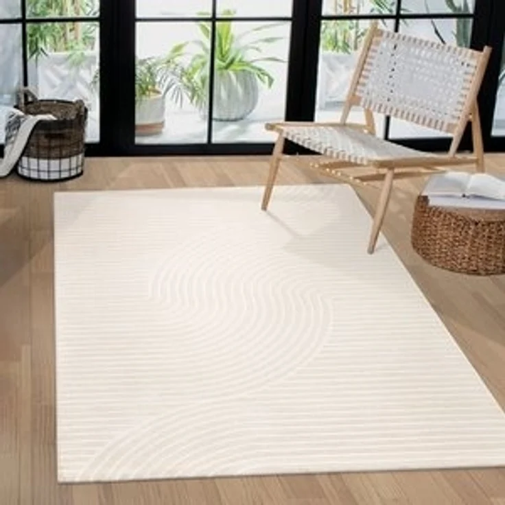 Paco Home Teppich Luzern 651, rechteckig, Höhe: 13 mm, Kurzflor, Uni Farben, Hoch-Tief-Struktur, Scandi Design – Bild 6