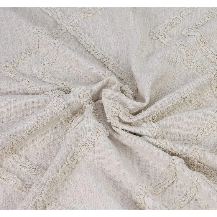 Plaid "Can Marca" aus 100% Baumwolle, creme, 130x170 cm, Kuscheldecke, Sofadecke – Bild 4