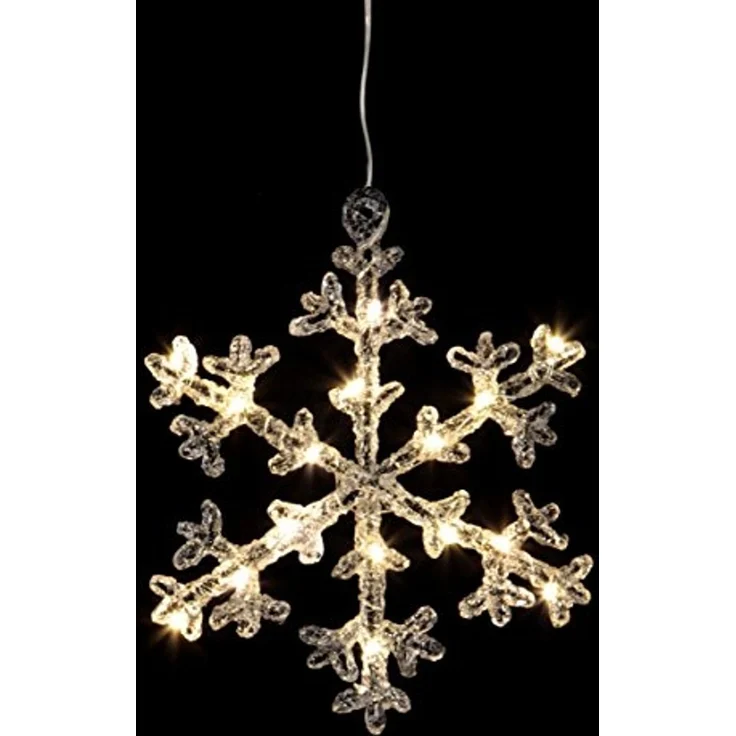 LED Schneeflocke Icy, Fensterlicht, warmweiß, Silber – Bild 2