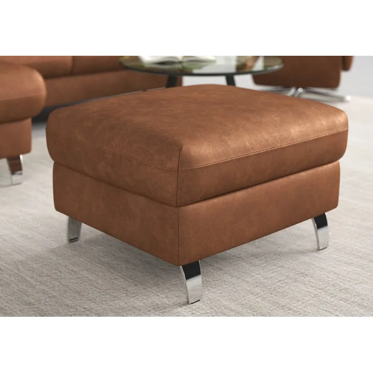 sit&more Stauraumhocker Grenoble, mit Stauraum und satinierten Füßen