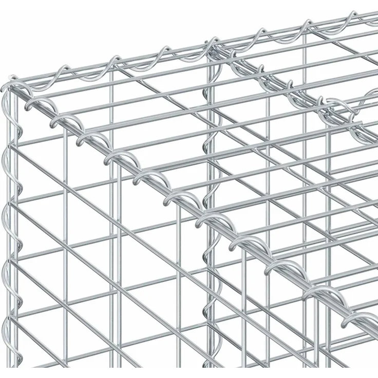 vidaXL Gabionen-Hochbeet 100 x 60 x 55 cm Verzinkter Stahl Silber 42033321 – Bild 10