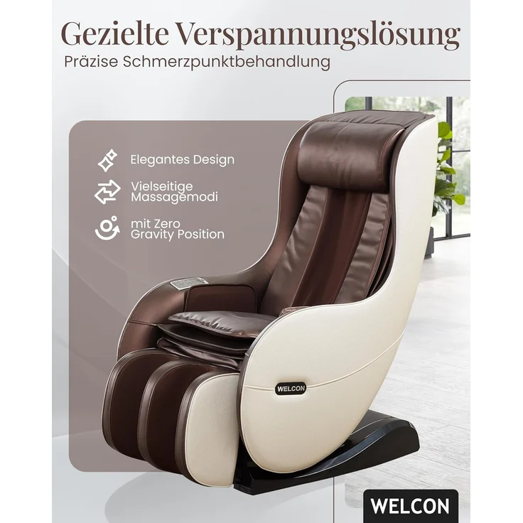 'Easyrelaxx' Massagesessel in Braun-Beige – Bild 9