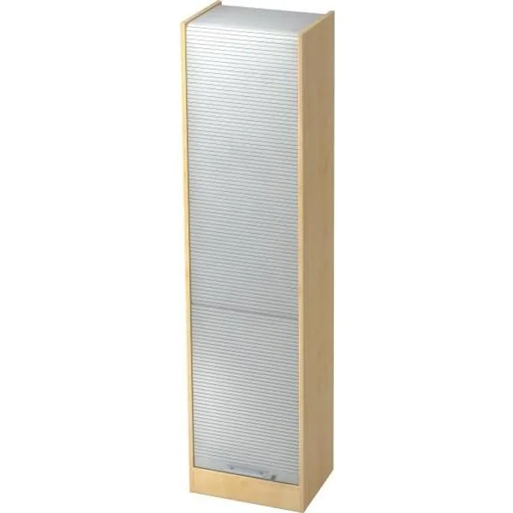 Rollladenschrank 50cm, 5OH RE Ahorn / Silber