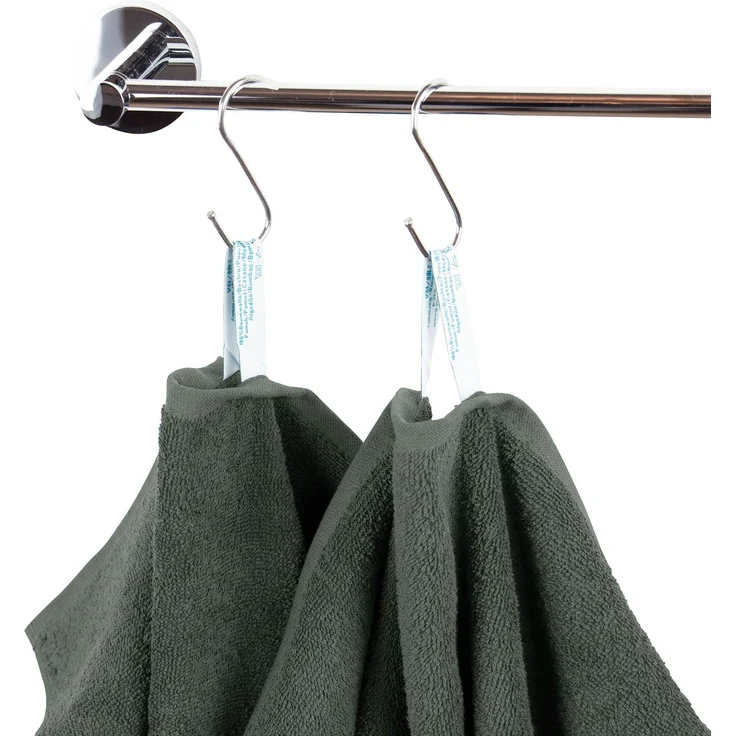 ZOLLNER 3er Set Duschtücher, 70x140 cm, 100% Baumwolle, dunkelgrau (anthrazit) – Bild 2
