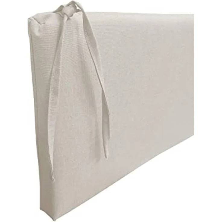 chilly pilley Bankkissen Bankauflage Polsterauflage Reißverschluss mit Schlaufen Kissen für Gartenbank für Gartenmöbel Sitzkissen & Rückenkissen Outdoor (110 x 40 x 5 cm, Cremefarbig) – Bild 6