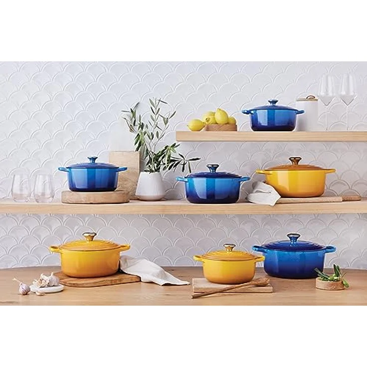 Le Creuset Signature Gusseisen-Bräter mit Deckel, Für alle Herdarten und Induktion geeignet, Rund, Nectar, 20,0 cm, 2.4 – Bild 7