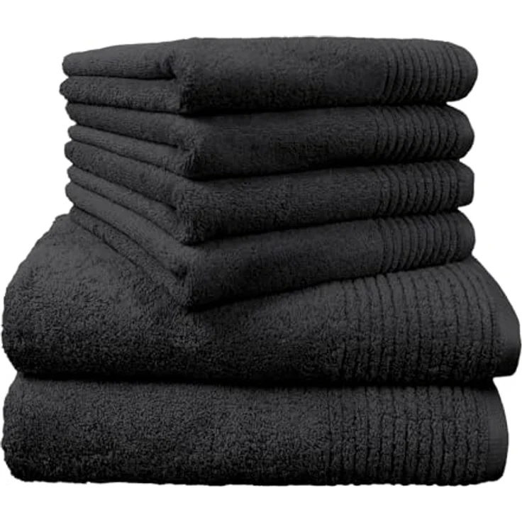 Dyckhoff Handtuch Set Brillant, Walkfrottee (Set, 6-St), mit Streifenbordüre,4 Handtücher (50x100cm), 2 Duschtücher (70x140cm) – Bild 2