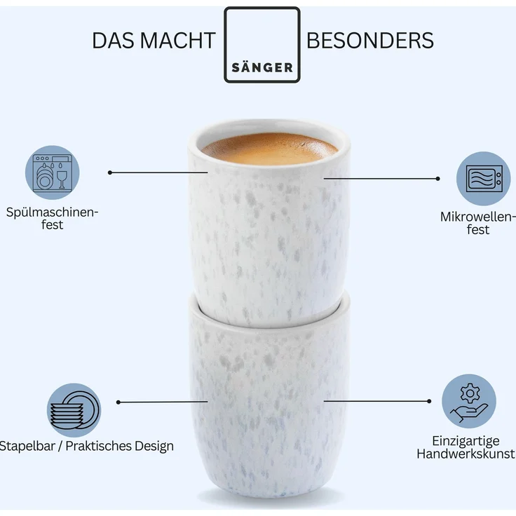 SÄNGER Espressobecher Set Santorini 4 teilig – Bild 7