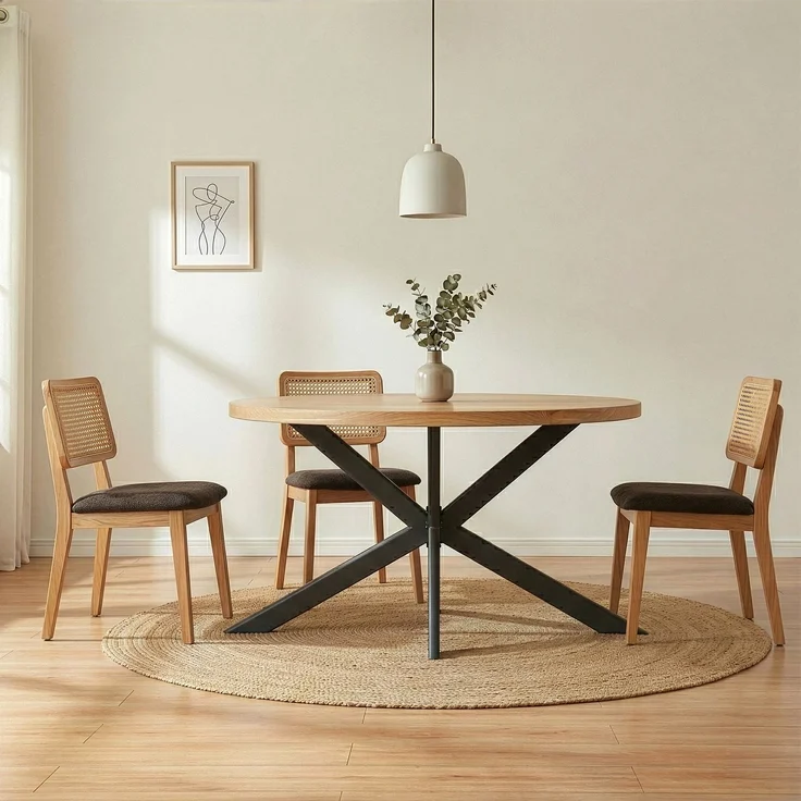 Tischgestell Svallersun flach-ovales Profil 140x78x71,5 cm Schwarz [en. casa] – Bild 2