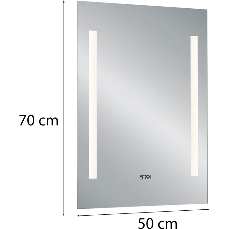 MIRRORS AND MORE 'Ilonka' LED-Spiegel Spiegelglas, 15W, 1700lm, 4000K, IP20, 50x70cm – Bild 3