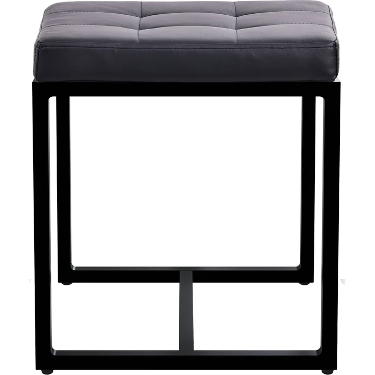 CLP Sitzhocker Barci mit Polsterung und schwarzem Eisengestell,schwarz Kunstleder – Bild 5