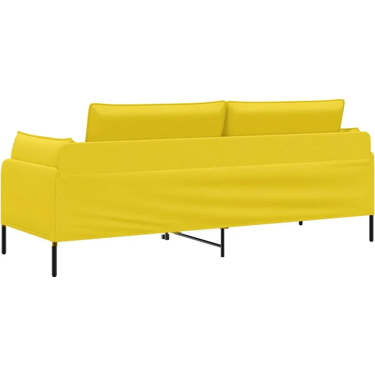 vidaXL 3-Sitzer-Sofa Helles Gelb 222 x 81 x 89 cm Stoff 42048638 – Bild 5